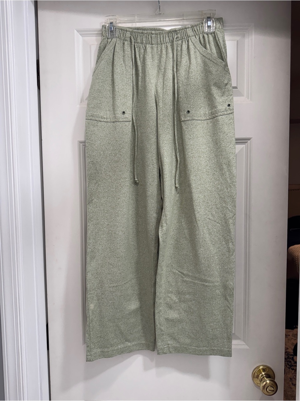 Light Sage Wide Leg Drawstring Pants